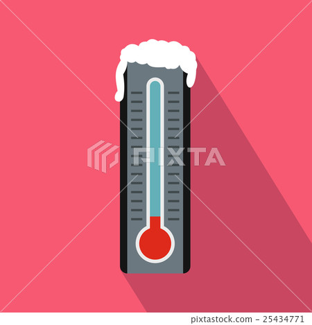 Frozen thermometer icon in flat style 25434771