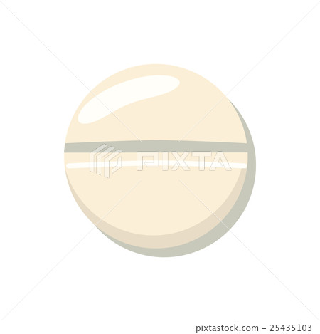 Pill icon, cartoon style 25435103