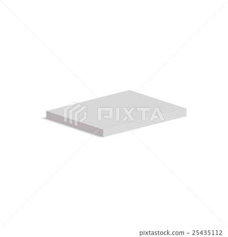 Horizontal white book icon, isometric 3d style 25435112