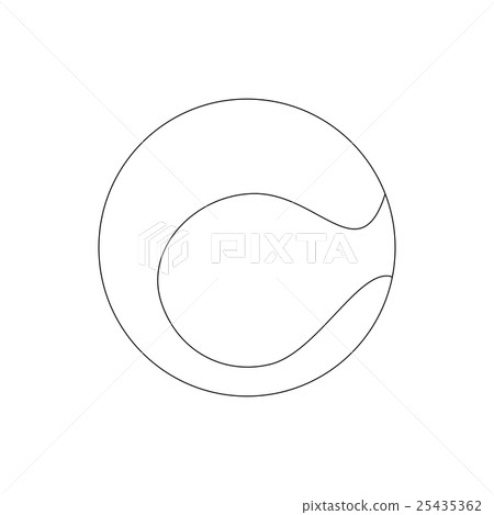 Tennis ball icon, isometric 3d style 25435362