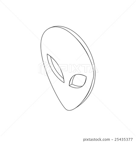 Alien head icon, isometric 3d style 25435377