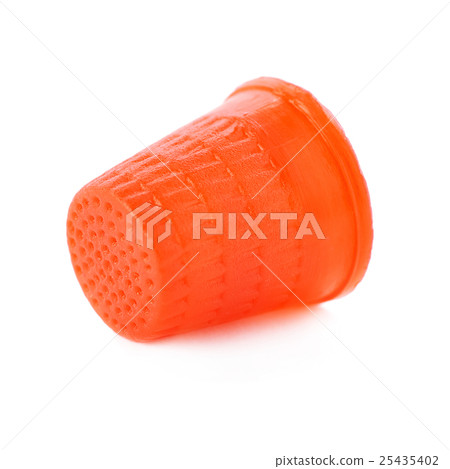 Plastic thimble isolated over the white background 25435402