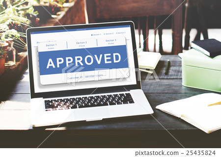 Approved Entry Pending Waiting Reject Concept Approved Entry Pending Waiting Reject Concept 25435824