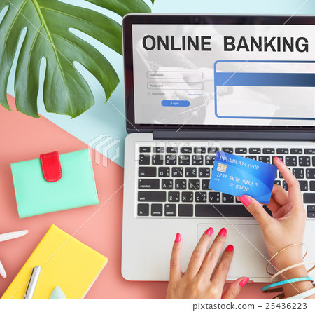 Online Banking Commercial Internet Finance Concept 25436223