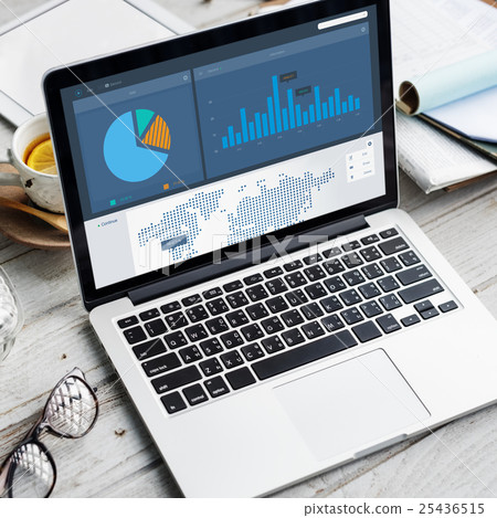 World Economy Chart Money Data Concept 25436515