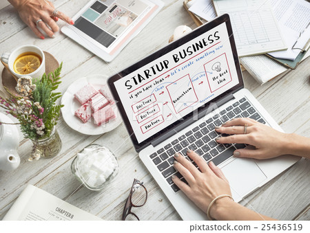 Startup Business Plan Brainstorming Graphic Concept 25436519