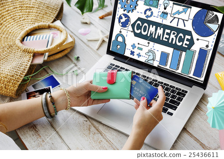 Shopping Online Consumerism Connection Sale Concept Shopping Online Consumerism Connection Sale Concept 25436611