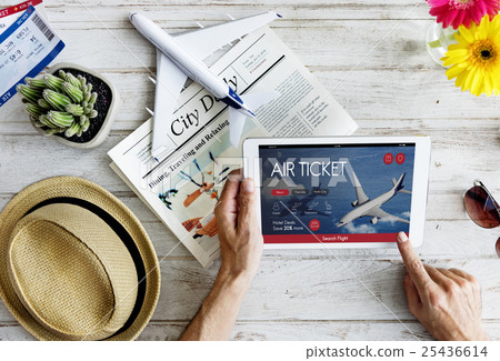 Air Ticket Flight Booking Concept 25436614