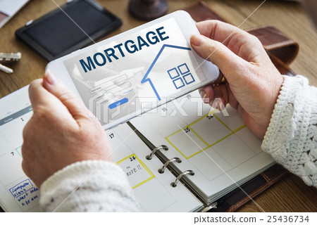 Mortgage Property Login Page Web Graphic Concept 25436734