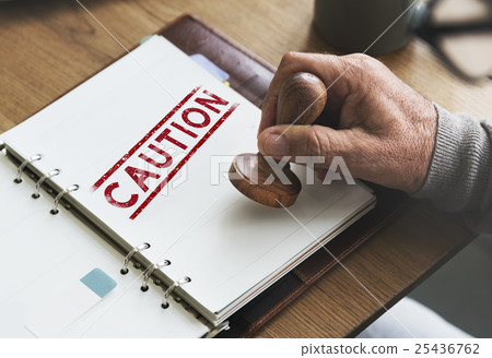 Caution Denied Pending Rejected Secret Warning Concept 25436762