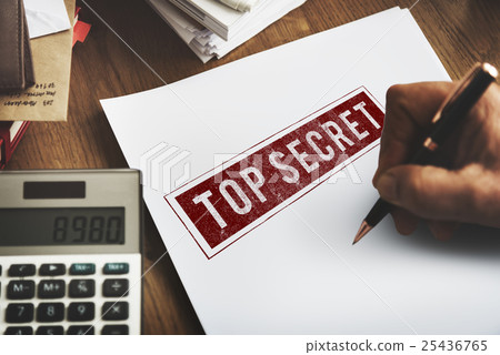 Caution Denied Pending Rejected Secret Warning Concept 25436765