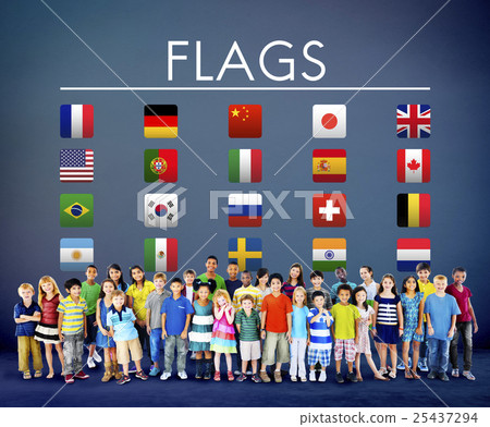 Flag Countries Foreign International Symbol Concept 25437294