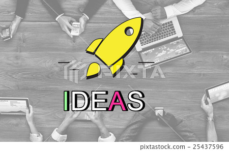 Innovation Launch Successful New Start Graphic Concept Innovation Launch Successful New Start Graphic Concept 25437596