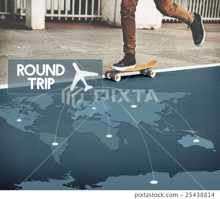 Flight Ticket Booking Destination Journey Concept 25438814