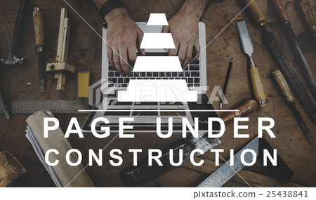 Constuction Hammer Wedge Website Webpage Concept 25438841
