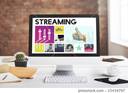 Media Player Audio Entertainment Streaming Concept Media Player Audio Entertainment Streaming Concept 25439797