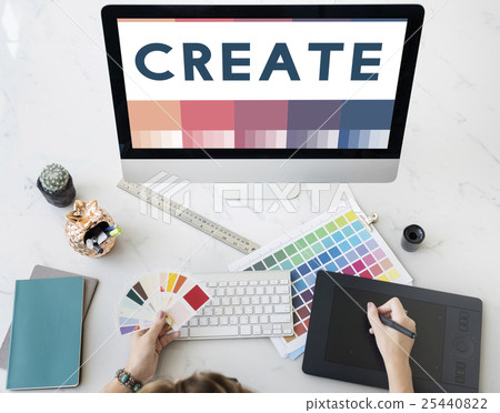 Create Creativity Ideas Design Concept 25440822