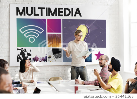 Multimedia Technology Cyberspace Network Concept 25441163