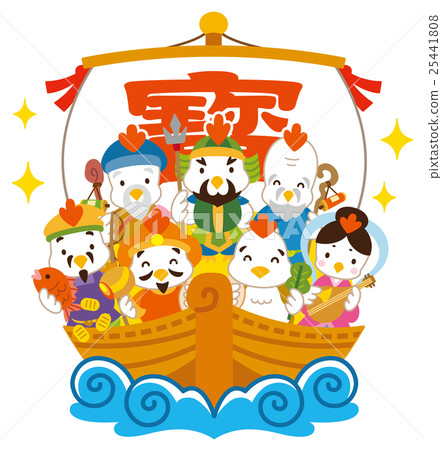 Seven Lucky Shrines Rooster Ship 25441808
