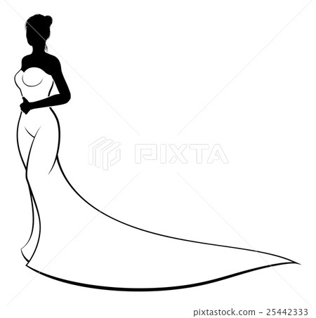 Bride Wedding Dress Silhouette 25442333