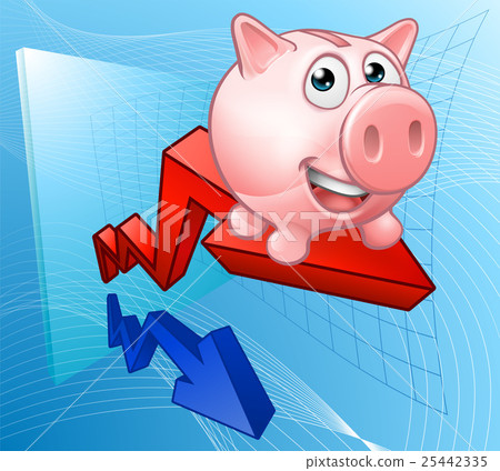Piggy Bank Graph Concept 25442335