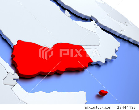 Yemen on world map Yemen on world map 25444483