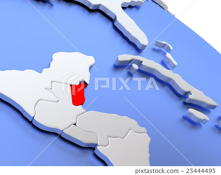 Belize On World Map Stock Illustration 25444495 PIXTA   25444495 