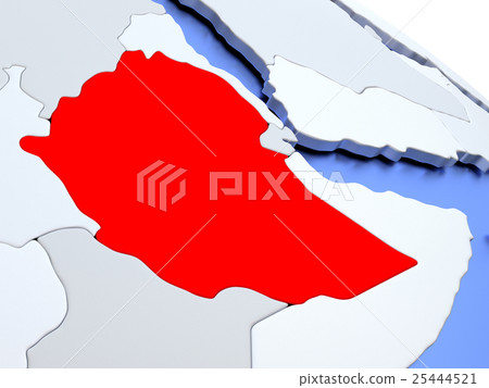 Ethiopia on world map 25444521