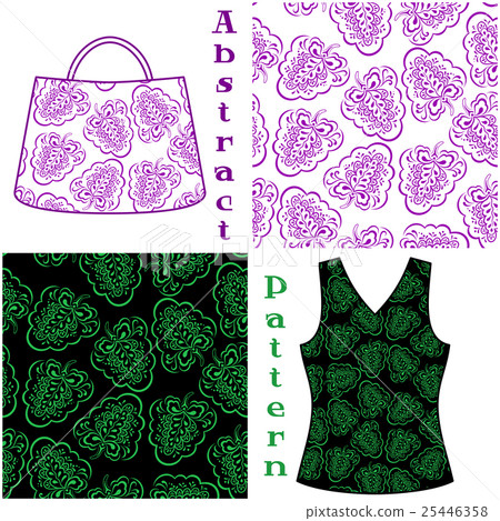 Seamless Pattern, Contour and Silhouette Seamless Pattern, Contour and Silhouette 25446358