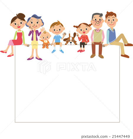 Three generations family frame - Stock Illustration [25447449] - PIXTA