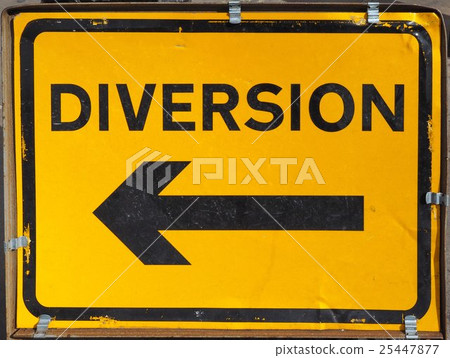 Diversion sign Diversion sign 25447877