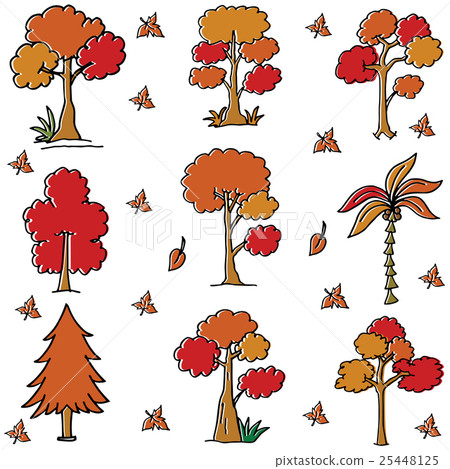 Tree style collection in doodles 25448125