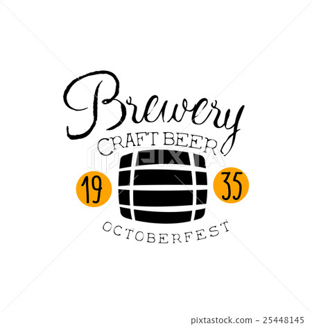 Brewery Logo Design Template With Barrel Brewery Logo Design Template With Barrel 25448145