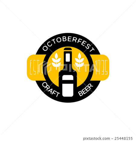 Craft Beer Logo Design Template With Bottle 25448155