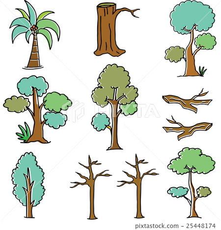 Doodle of tree vector art Doodle of tree vector art 25448174