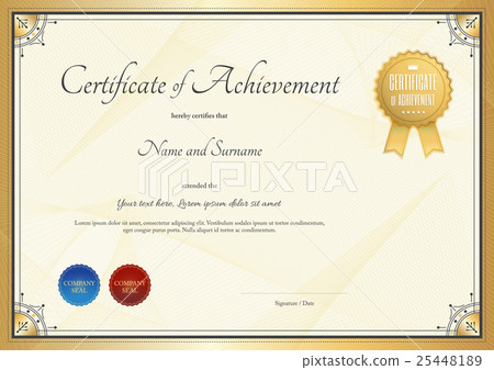 Certificate template for achievement 25448189