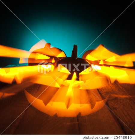 Halloween Pumpkins glowing in the dark 25448910