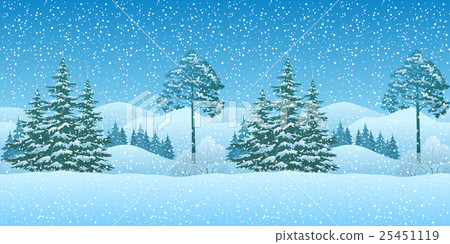 Seamless Christmas Landscape 25451119