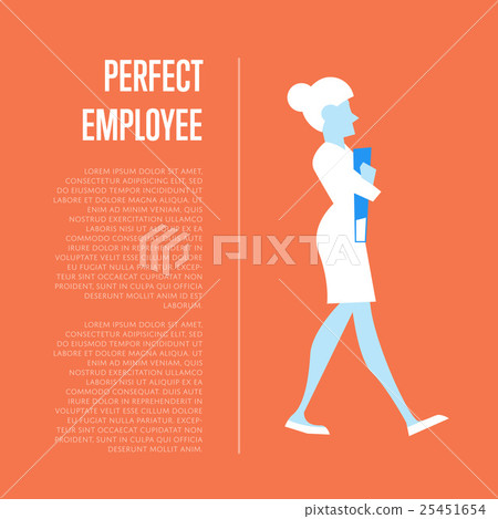Perfect Employee Banner With Business Woman Stock Illustration