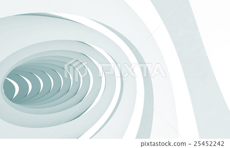 3 d light blue vortex tunnel interior 25452242