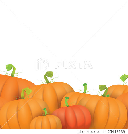 autumn vector pumpkins border design template 25452389