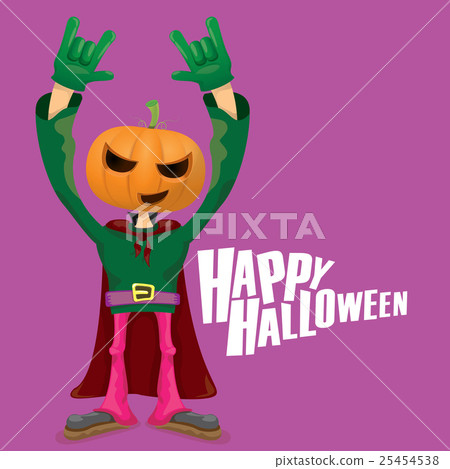 Rock n roll Happy halloween vector greeting card 25454538