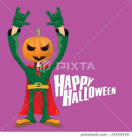 Rock n roll Happy halloween vector greeting card Rock n roll Happy halloween vector greeting card 25454539