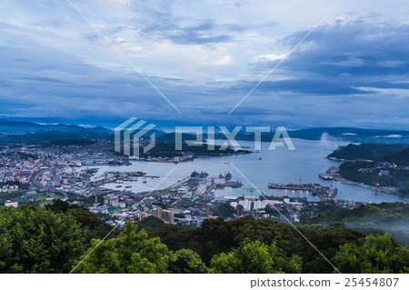 Sasebo city skyline view from Mt. Yumihari Sasebo city skyline view from Mt. Yumihari 25454807