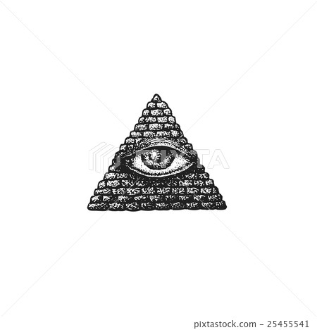 vector hand drawn providence eye. - Stock Illustration [25455541] - PIXTA
