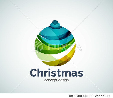 Vector Christmas ball logo template 25455948