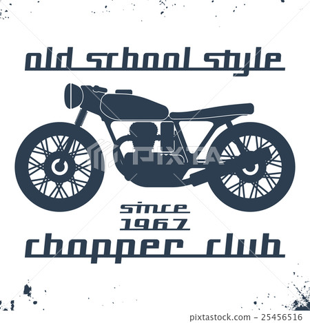 Vintage motorcycle stamp 25456516