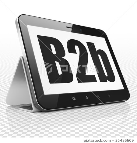 Finance concept: Tablet Computer with B2b on Finance concept: Tablet Computer with B2b on 25456609