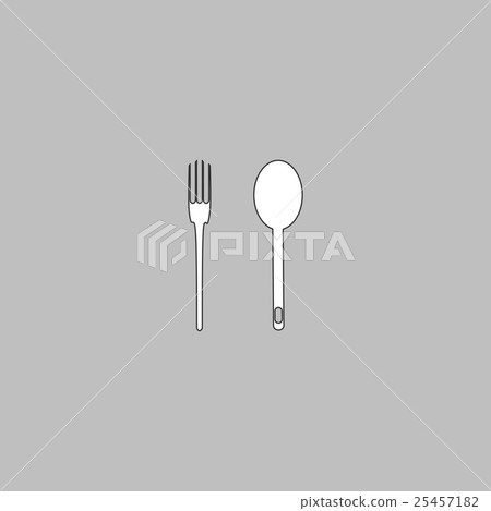 Spoon and fork computer symbol Spoon and fork computer symbol 25457182