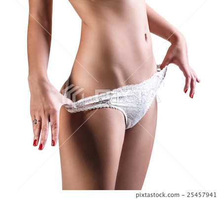 Woman in white lingerie 25457941
